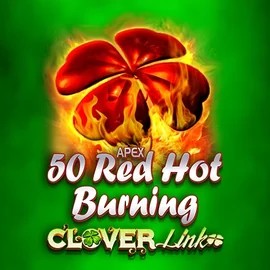 50 Red Hot Burning Clover Links slot logo by Novomatic at CasinOK Casino